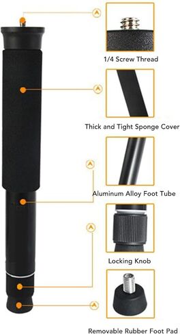 Mrisata Camera Monopod Extension Rod Trekking Pole Aluminum Alloy Photography Hiking Camping in Kuwait