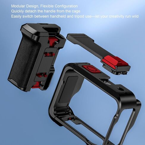 Photography Grip Set for Ace Pro 1 Black Ergonomic Cage with Cold Shoe Threaded Ports in Kuwait