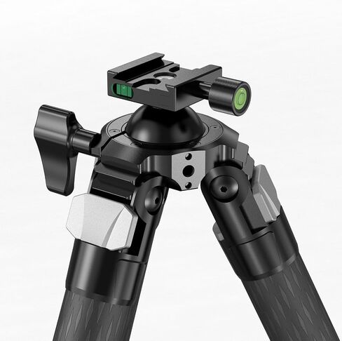 Carbon Fiber Djustable Shooting Tripod with Bubble Level,360 Degree BallHead,with Arca Swiss Quick Release Plateand Hands-Free Operation for Hunting,Shooting,and Outdoors in Kuwait