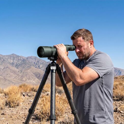 Carbon Fiber Djustable Shooting Tripod with Bubble Level,360 Degree BallHead,with Arca Swiss Quick Release Plateand Hands-Free Operation for Hunting,Shooting,and Outdoors in Kuwait