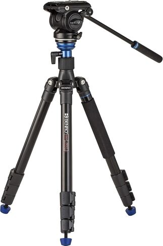 Benro Aero 2 PRO Aluminum Travel Video Tripod, Converts to Monopod, Flip Leg Locks, Leveling Column and S2PRO Video Head (A1883FS2PRO) in Saudi Arabia