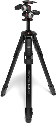 Manfrotto ONE Photo, Aluminum Tripod, 26.4 lbs Load, 90° Horizontal Column, XTEND Legs Fast Setup, Sliding Center Column, Modular Feet, Professional Photo Tripod for DSLR & Mirrorless Cameras in Kuwait