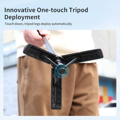 VRIG 30cm/11.8" Selfie Stick Tripod for GoPro Mission 1 Pro/Hero 13, More | One-touch Automatic Open Handle Grip Vlog Tripod, Lightweight and Portable Action Camera Accessories in Kuwait