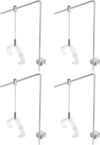 Abaodam 4pcs Adjustable Aquarium Light Stand Fish Tank Lamp Bracket Clamp with Aluminum Alloy Construction and Quick Easy Installation for Freshwater and Saltwater Tanks in Kuwait