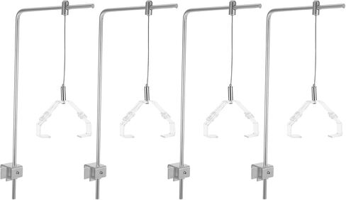 4pcs Adjustable Aquarium Light Stand Aluminum Alloy Lamp Holder with Quick Easy Installation and Height Adjustment for Freshwater and Saltwater Tanks Clamp Range 6.5cm-11cm in Kuwait