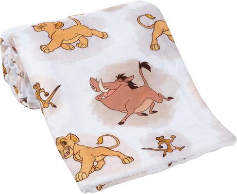 Lambs & Ivy Disney Baby Lion King Safari Soft White Fleece Baby Blanket in Kuwait