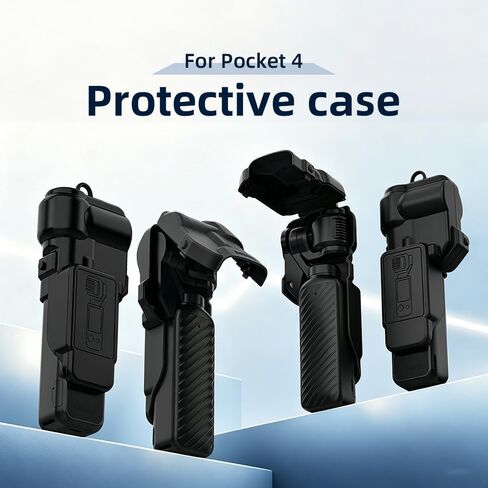 Gimbal Screen Protective for DJI Osmo Pocket 4, Hard Shell Travel Cover | with Screen Protector and Lens Hood, Flip Design Built-in Filter Holder, Reserved Strap Hole & Added Lanyard Hole in Kuwait