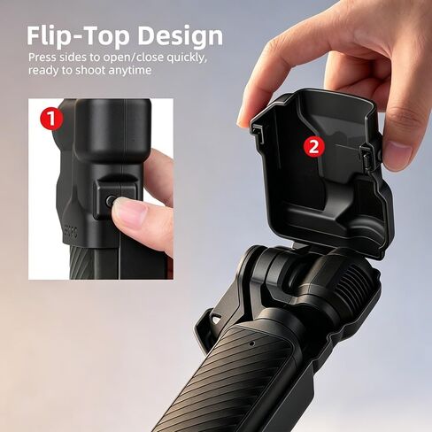 Gimbal Screen Protective for DJI Osmo Pocket 4, Hard Shell Travel Cover | with Screen Protector and Lens Hood, Flip Design Built-in Filter Holder, Reserved Strap Hole & Added Lanyard Hole in Kuwait