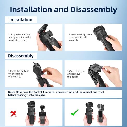 Gimbal Screen Protective for DJI Osmo Pocket 4, Hard Shell Travel Cover | with Screen Protector and Lens Hood, Flip Design Built-in Filter Holder, Reserved Strap Hole & Added Lanyard Hole in Kuwait