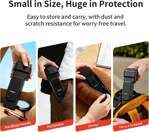 All-in-One Protective Kit for DJI Osmo Pocket 4, Silicone Stand Base with 2 Pack Tempered Glass Screen & Lens Protector and Hard Gimbal Protective Case for Travel, Daily Volgs in Kuwait