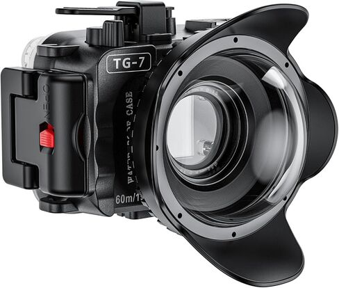 Seafrogs TG-7 Underwater Camera Housing Case + 67mm Dome Port Lens & Red Filter Bundle | 195ft/60m Waterproof Dive Kit for Olympus OM System Tough TG-7 in Kuwait