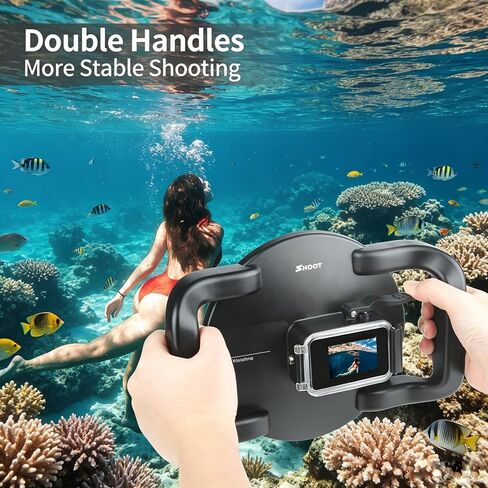 SHOOT Dome Port for D JI OSMO Action 4/5Pro/6 Camera | Waterproof up to 30M/98FT Capture 50/50 Images Above and Below Water Underwater Diving Case for D JI OSMO Action 4/5Pro/6 in Kuwait