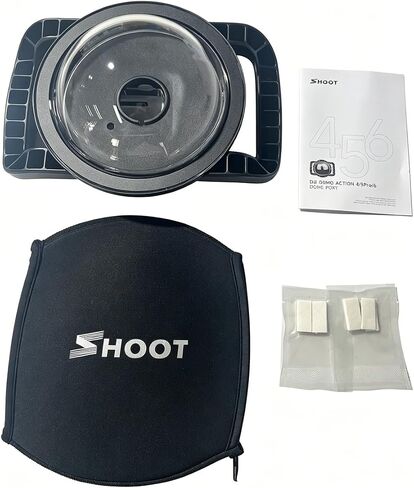 SHOOT Dome Port for D JI OSMO Action 4/5Pro/6 Camera | Waterproof up to 30M/98FT Capture 50/50 Images Above and Below Water Underwater Diving Case for D JI OSMO Action 4/5Pro/6 in Kuwait