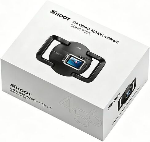 SHOOT Dome Port for D JI OSMO Action 4/5Pro/6 Camera | Waterproof up to 30M/98FT Capture 50/50 Images Above and Below Water Underwater Diving Case for D JI OSMO Action 4/5Pro/6 in Kuwait