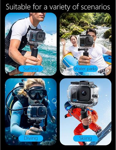Waterproof Case Diving Housing Accessories for GoPro Mission 1 Pro | 60M Underwater Protective Case Housing Shell Protective Cover in Kuwait