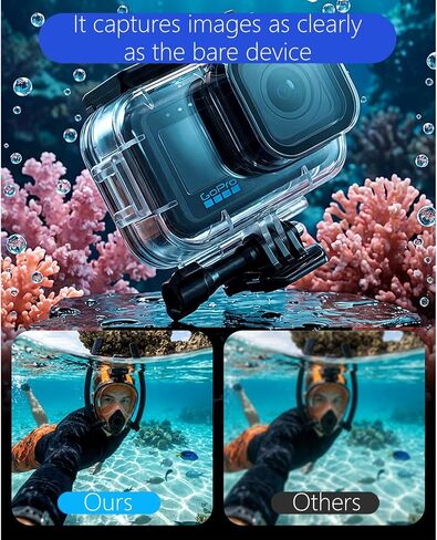 Waterproof Case Diving Housing Accessories for GoPro Mission 1 Pro | 60M Underwater Protective Case Housing Shell Protective Cover in Kuwait