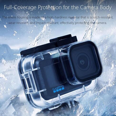 Waterproof Case Diving Housing Accessories for GoPro Mission 1 Pro | 60M Underwater Protective Case Housing Shell Protective Cover in Kuwait
