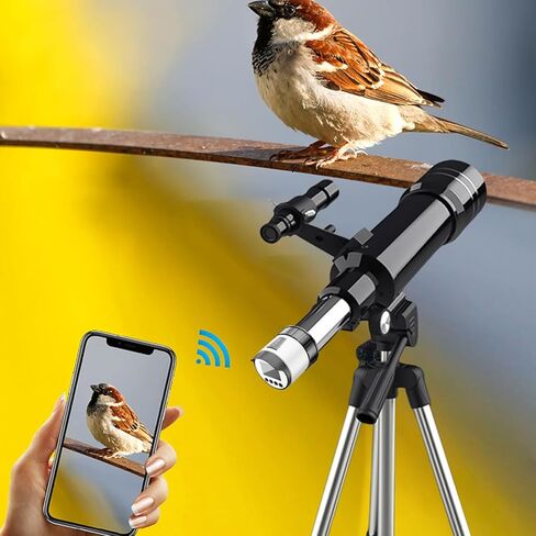 WiFi Telescope Camera Eyepiece, 2K 16MP HD Video Digital Eyepiece with 2000mAh Battery, 2 Inch Screen, App Control, Compatible with 36-73mm in Kuwait