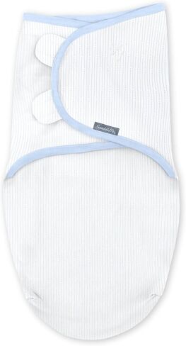 SwaddleMe by Ingenuity Easy Change Baby Swaddle in Size Small/Medium, 0-3 Months, 7-14 Pounds, 3-Pack with Easy Change Zipper - Shooting Stars in Kuwait