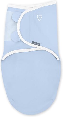 SwaddleMe by Ingenuity Easy Change Baby Swaddle in Size Small/Medium, 0-3 Months, 7-14 Pounds, 3-Pack with Easy Change Zipper - Shooting Stars in Kuwait