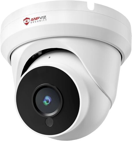 Anpviz 4MP PoE IP Turret Security Wired Camera Audio for Outdoor Indoor | Built in Mic, Night Vision 50ft, Waterproof IP66, 110° Wide Angle 2.8mm Lens, 24/7 Recording, IPC-D3240W-S (U Series) in Kuwait