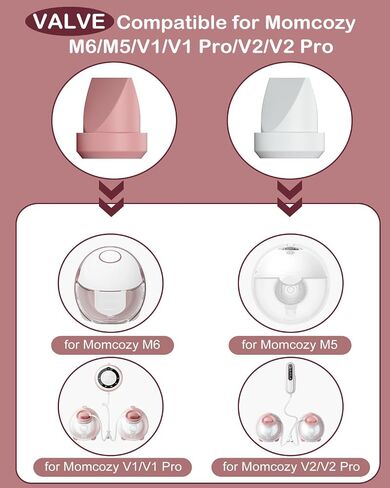 8PC Duckbill Valves for Momcozy M6/M5/V1/V1 Pro/V2/V2 Pro Breast Pump, Replace for Momcozy Pump Parts Valve,Breastfeeding Essentials, Not Original Parts, 8PC Red Valves in Kuwait
