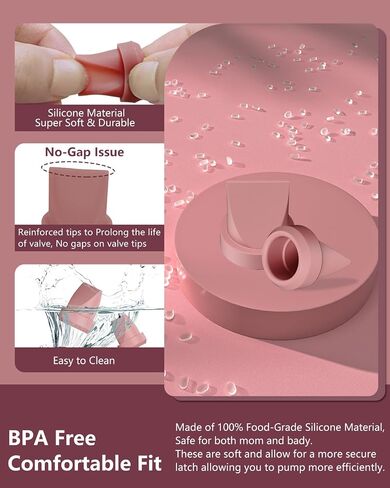 8PC Duckbill Valves for Momcozy M6/M5/V1/V1 Pro/V2/V2 Pro Breast Pump, Replace for Momcozy Pump Parts Valve,Breastfeeding Essentials, Not Original Parts, 8PC Red Valves in Kuwait