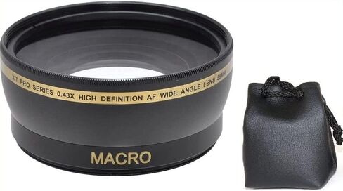 Pro Series Olympus E-620 E-520 E-420 Wide Angle 0.43x Hi Def Lens with Macro (58mm Compatible) in Kuwait