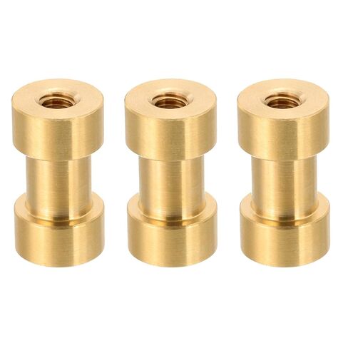 PATIKIL Camera Spigot Screws Converter 1/4" to 3/8" Female to Female, 5 Pack Tripod Screw Adapter Spigot Stud for Light Stand Hot Shoe Cold Shoe Adapter Ball Head Flash, Yellow in Kuwait