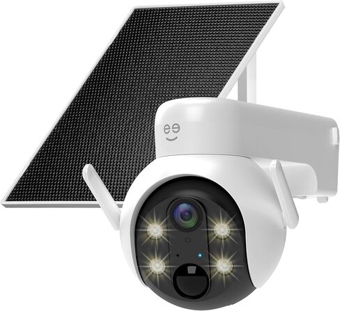 Geeni Insight 3MP Smart PTZ Solar Security Camera – Auto-Follow Motion Tracking, 2K HD Wire-Free Outdoor WiFi Camera with 3W External Solar Panel, 5200mAh Battery, & Two-Way Audio in Kuwait