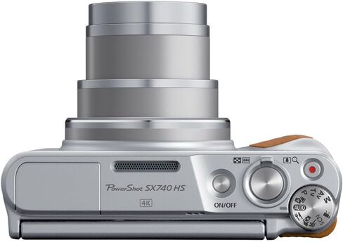 Canon PowerShot SX740 HS 20.3MP 40x Optical Zoom with 4K Video Recording (Silver) 2956C001 Bundle with Western Digital Purple 64GB MicroSD Card and Deco Photo Point and Shoot Field Bag Camera Case in Kuwait