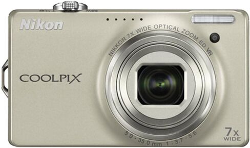 Nikon Coolpix S6000 14.2 MP Digital Camera with 7x Optical Vibration Reduction (VR) Zoom and 2.7-Inch LCD (Silver) (Renewed) in Kuwait