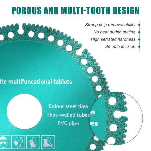 6 PCS 4 Inch Indestructible Disc for Grinder, 7/8" Arbor Angle Grinder Diamond Cutting Disc,Cut Everything in Seconds,Circular Saw Blades for Ceramic Tile Glass Metal Wood Cutting in Kuwait