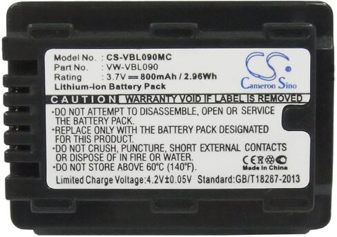 VINTRONS Replacement Battery for PANASONIC HDC-TM60, SDR-H85, SDR-H85A, SDR-H85K (800mAh), in Kuwait
