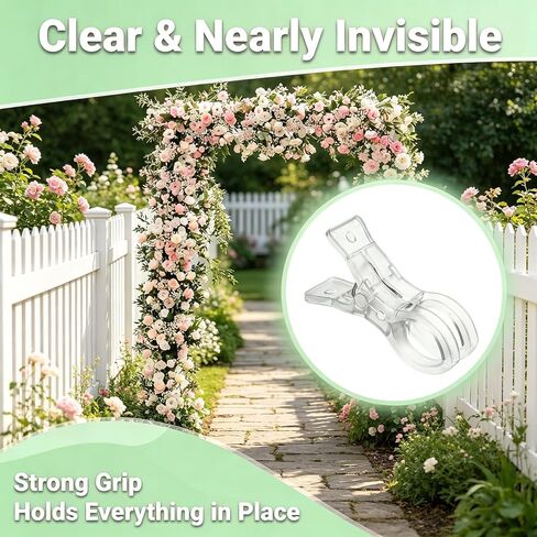 12 Pack Balloon Arch Clips – 3.5 Inch Clear Plastic Spring Clamps for Backdrop Stand,Heavy Duty Transparent Clips for Balloon Arch,Garland Hanging,Photography Studio,Party Wedding Birthday Decoration in Kuwait