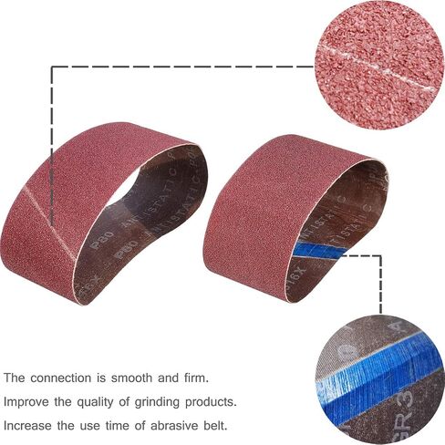 20 PCS 3 inch x 18 inch Abrasive Sanding Belts - 5 Each of 40 80 120 240 Grit Aluminum Oxide Sanding Belts For Belt sander (3 x 18 inch) in Kuwait