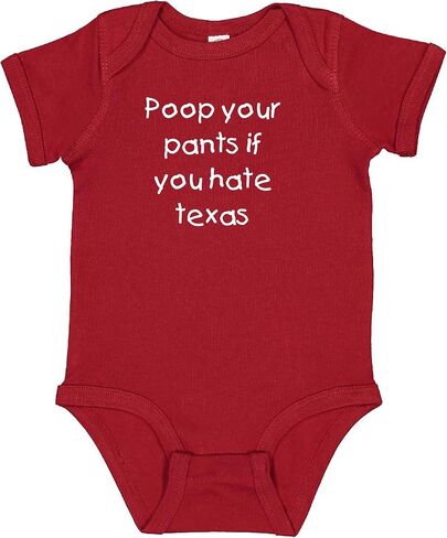 Campus Originals Oklahoma Fan Poop Your Pants if You Hate Texas Funny Baby Bodysuit Shower Gift (6 Months) in Kuwait