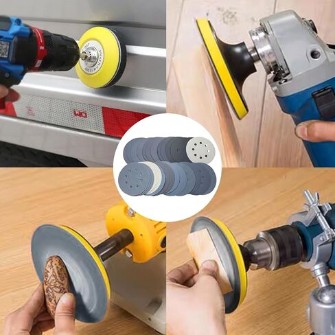 Viaky 36Pcs 125mm Sanding Discs, Wet Dry 5 Inch 8 Hole Hook and Loop 240 400 600 800 1000 1200 1500 2000 3000 Grit Round Sanding Pads, Orbital Sander Discs for Wood, Metal, Car, Furniture, Polishing in Kuwait