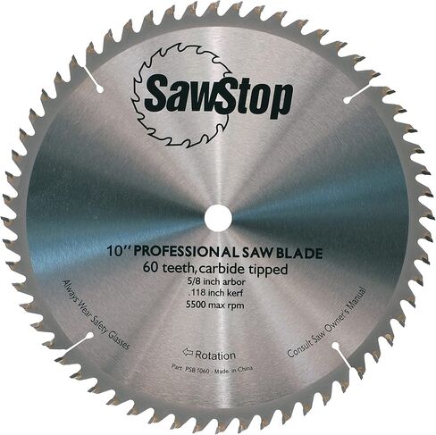 SawStop Table Saw Brake Cartridge For 10" Blades and Circular Saw Blade, 60 Teeth, Combination in Kuwait