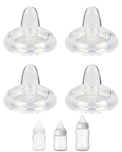 Sippy Nipples for Evenflo Balance Wide Neck Bottles, Soft 100% Silicone Wide Neck Spout Nipples, 6m+, 4 Count in Kuwait