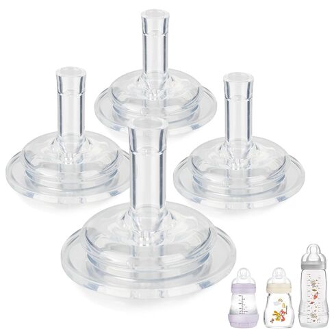 Sippy Cup Nipples for MAM Easy Start Bottle,Easy Active Bottle and Glass Baby Bottles,Plastic Trainer Cup,Soft Silicone Nipples,Variable Flow Conversion Nipple,6+ Months,4 Count in Kuwait
