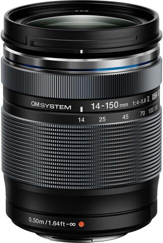 OM SYSTEM M.Zuiko Digital ED 14-150mm f/4-5.6 II Lens, Micro Four Thirds Zoom Lens, 28-300mm Equivalent, Weather Resistant All-in-One Travel Lens (Bundle) in Kuwait