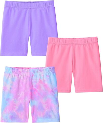 3 Pack Toddler Biker Shorts Girls Cotton Cartwheel Dance Clothes | Size 18M-5T Short Summer Pants in Kuwait