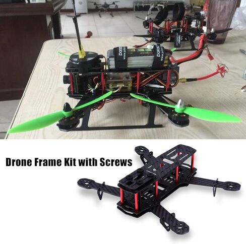 250MM Quadcopter FPV Airplane Drone Frame Kit RC Accessories for QAV250 Mobile Machine Rack (Carbon Fiber) in Kuwait