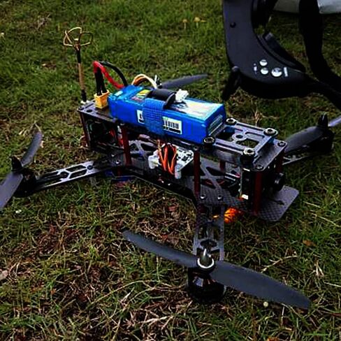 250MM Quadcopter FPV Airplane Drone Frame Kit RC Accessories for QAV250 Mobile Machine Rack (Carbon Fiber) in Kuwait