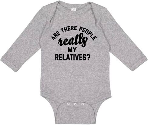 are These People Really My Relatives Long Sleeve Baby Infant Bodysuit in Kuwait