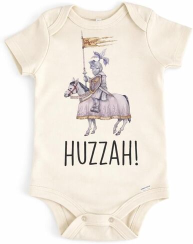 Renaissance Fair Knight Baby Bodysuit– Funny Medieval Infant Outfit, Unisex Cotton Clothes, Short Sleeve Newborn in Kuwait