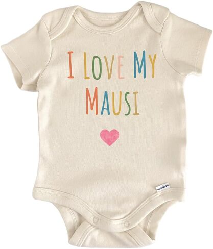 I Love My Mausi - Baby Boy Girl Clothes Bodysuit Funny Cute in Kuwait