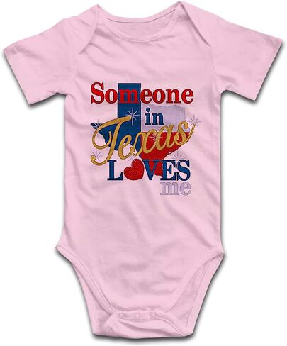 DOQOSESHY Someone in Texas Loves Me Baby Climbing Short Sleeve Outfit Infant Long Sleeve Romper Sleeveless Bodysuit, 3 Months in Kuwait