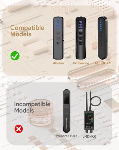 Hidden Camera Detectors Case for Dronewing/abyliee/AOBOCAM, Anti Spy Detector & RF Detector, Compatible with Most Hotel Detectors, Waterproof Shockproof Protective Travel Storage Bag with Carabiner in Kuwait